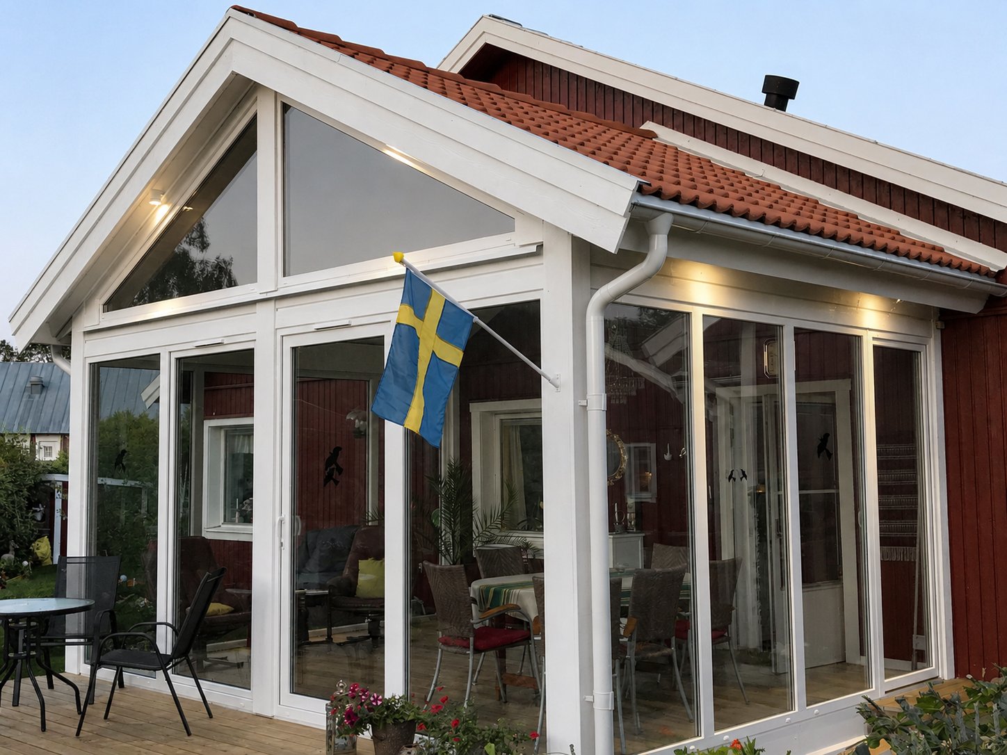 Klassiskt vitt uterum